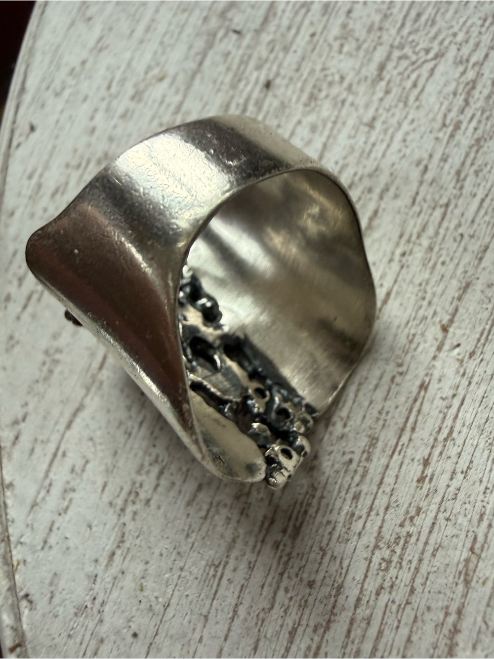 Sterling Silver Marquise & Round CZ Statement Ring - Picture 6 of 6
